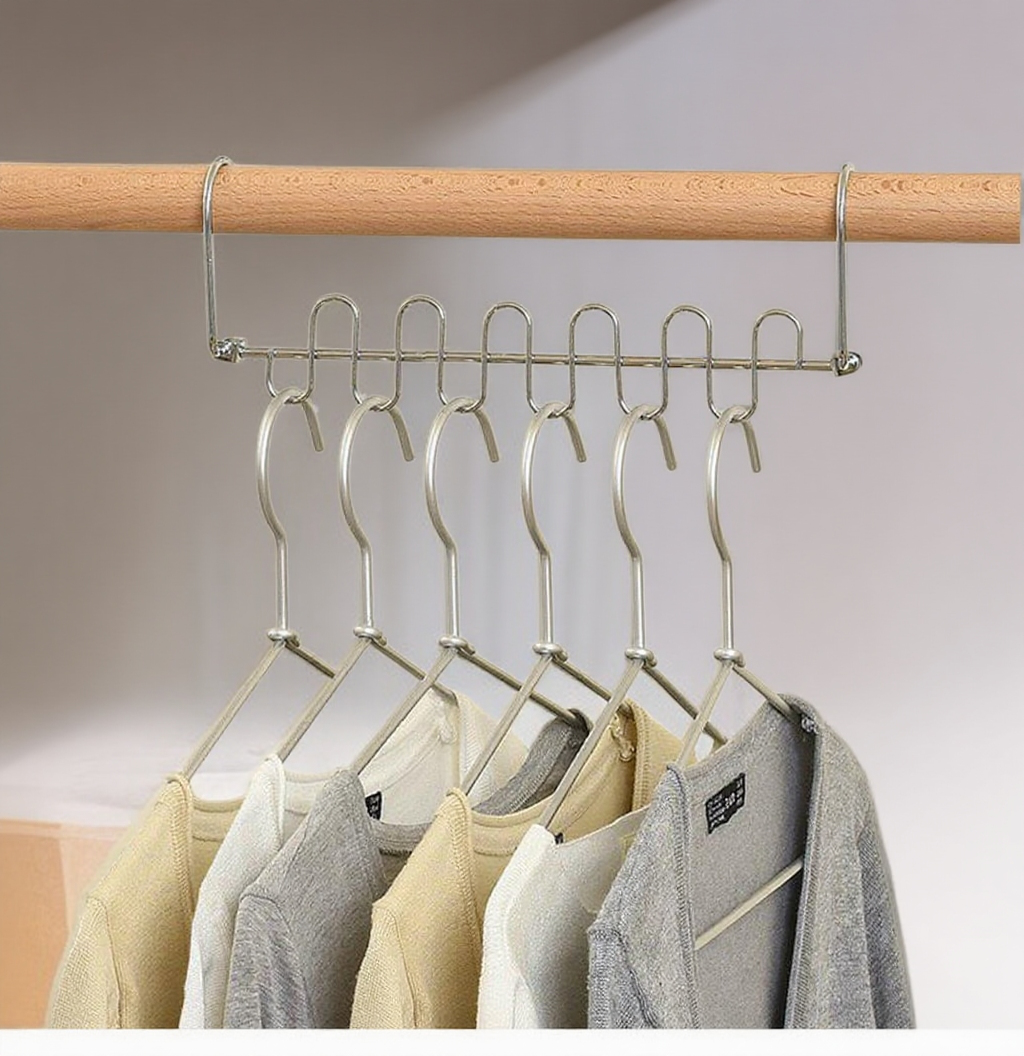 Utilisation du cintre magique pour optimiser le rangement