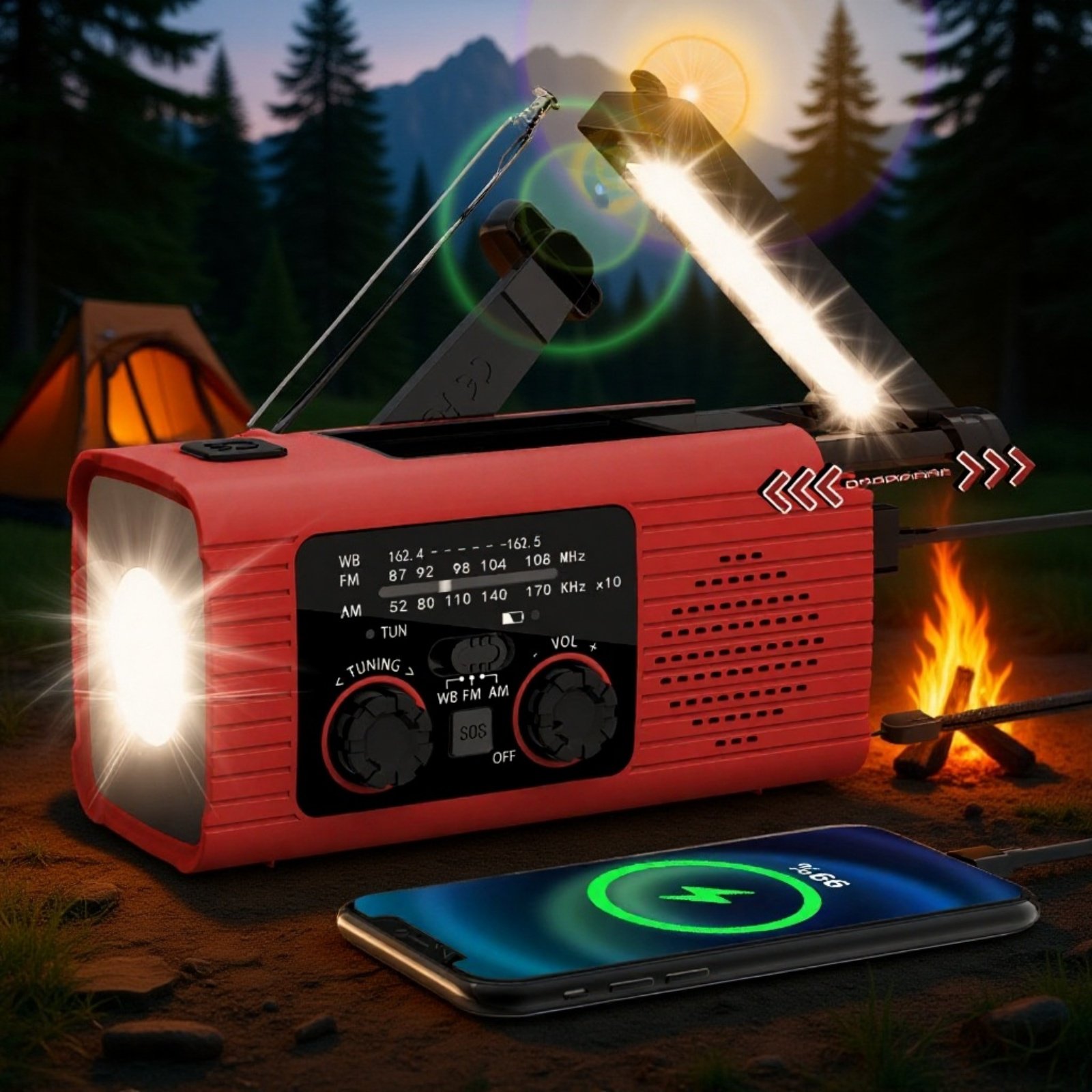 Handkurbel-Akkuradio