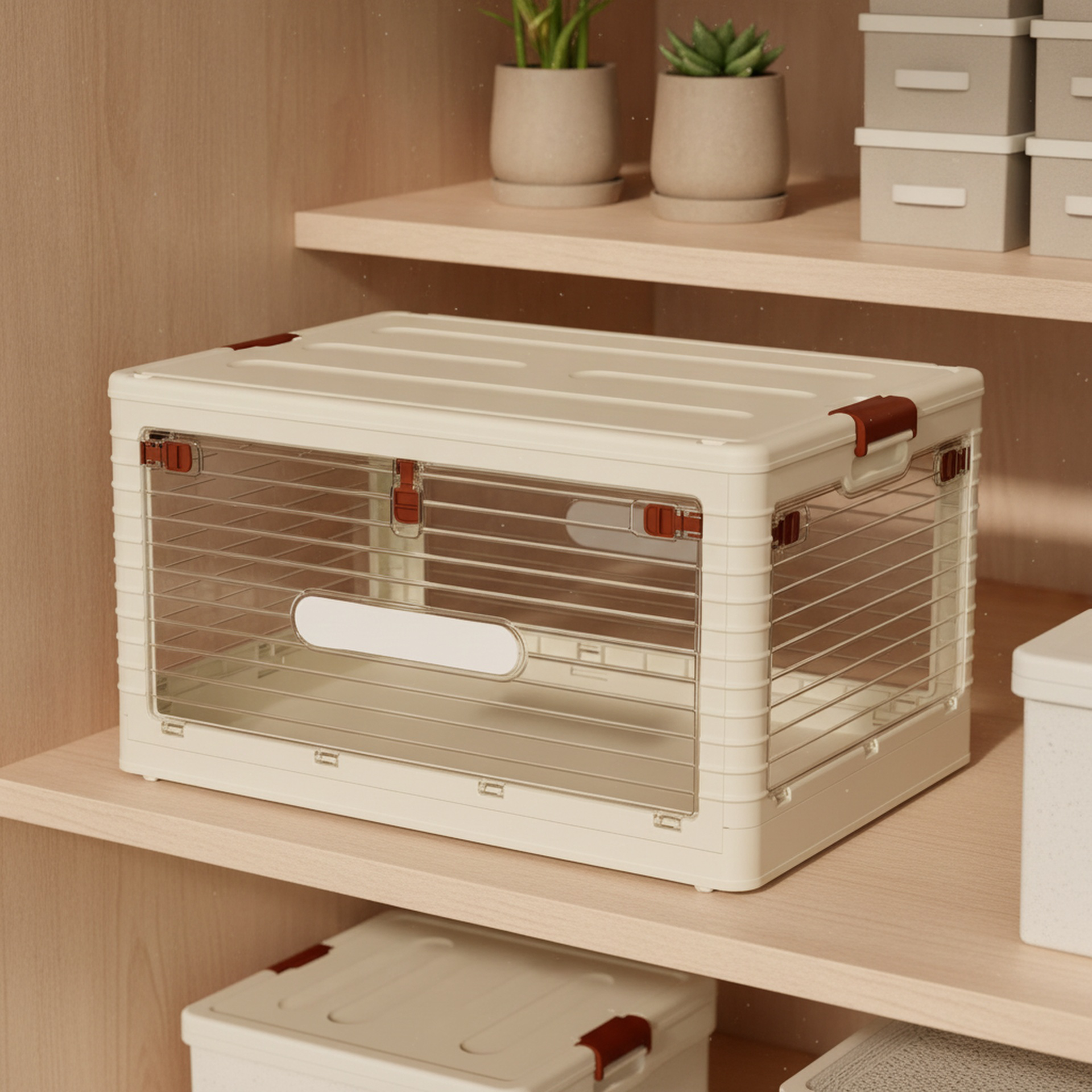 Living room storage box folding household clothes quilt transparent wardrobe storage book toys cloth