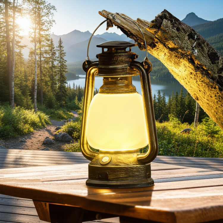 Rechargeable Vintage Camping Lantern, Multifunctional Waterproof Design, Extra-long Battery Life