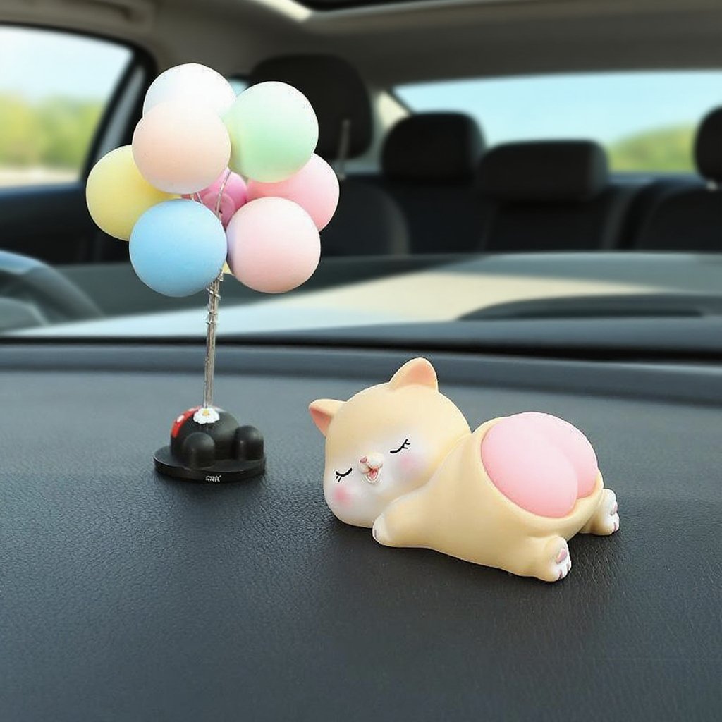 Car ornament decompression Q bullet cute cartoon animal doll