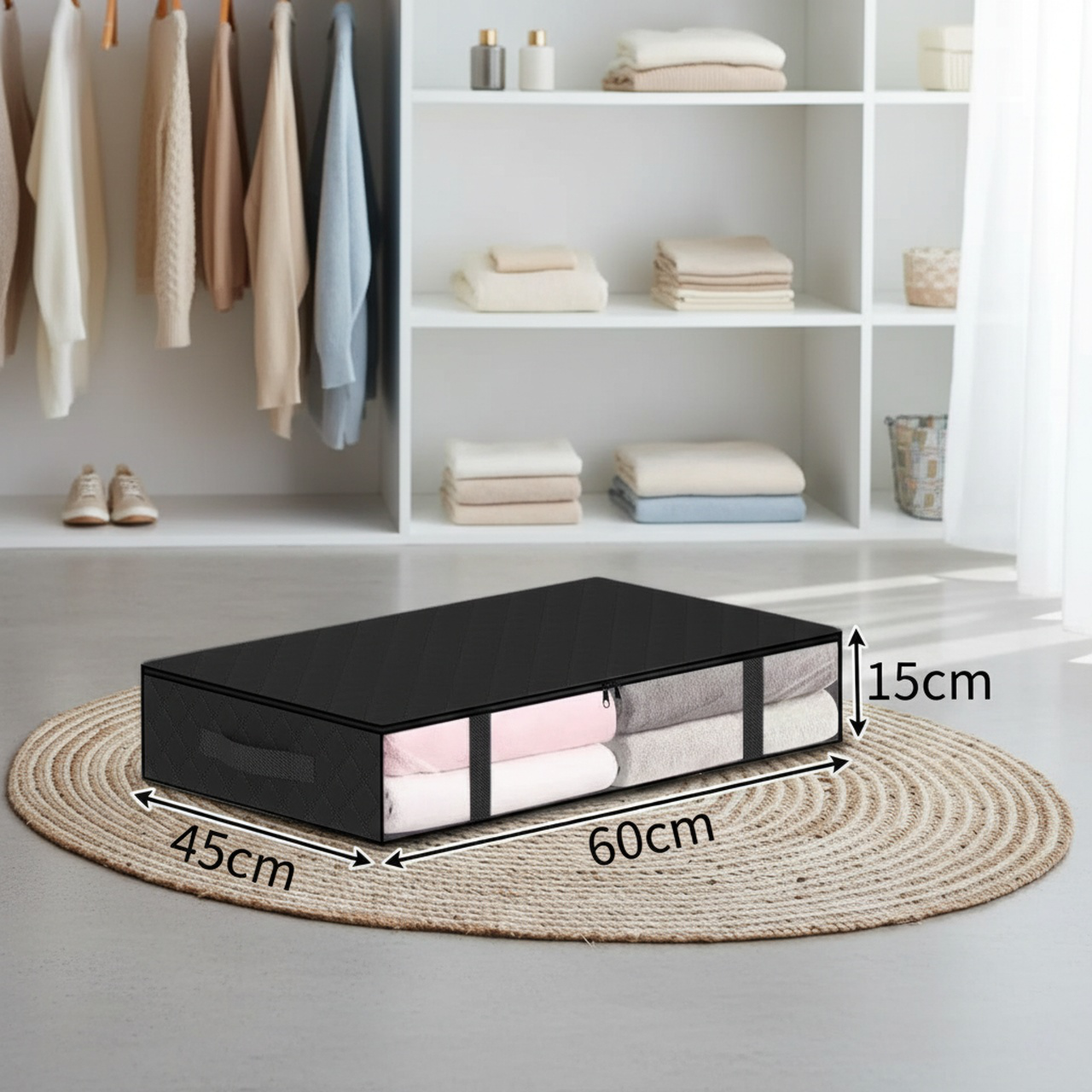 Bolsa de almacenamiento grande y plegable para debajo de la cama, ideal para ropa y mantas