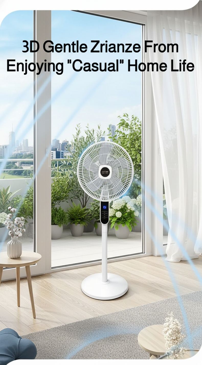 Silent Electric Fan with Multiple Speed Settings