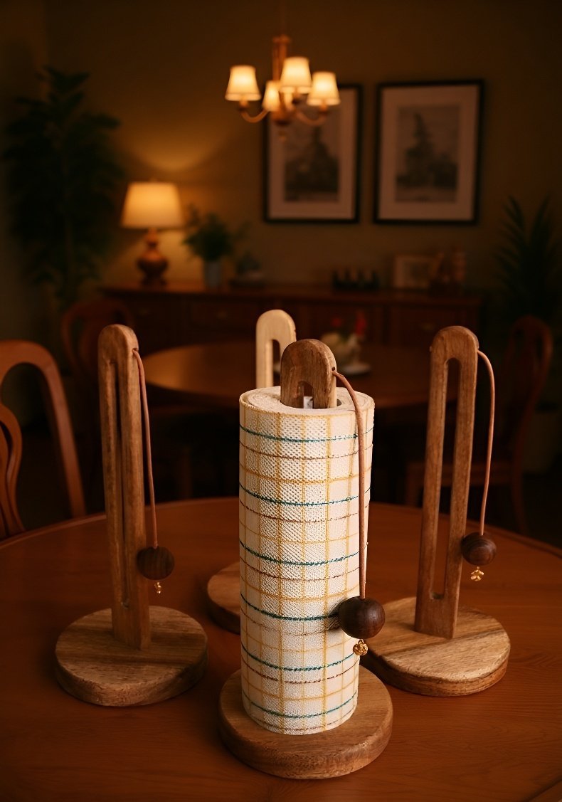 Removable adhesive paper towel rack for rental apartments