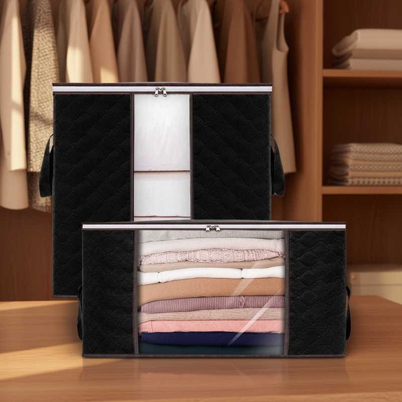Large capacity quilt storage bag, household clothing organizer, non-woven luggage bag, waterproof an