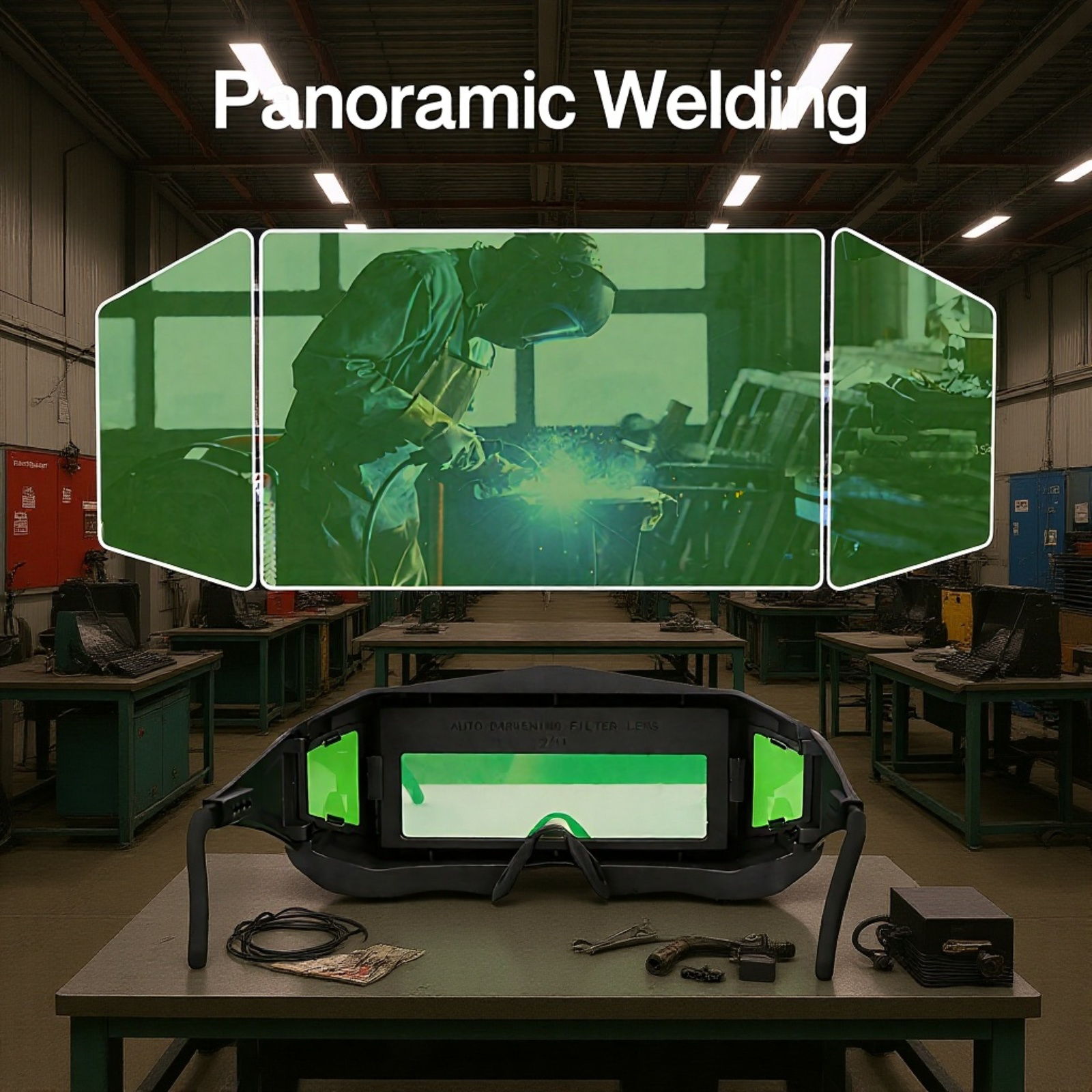 نظارات لحام ذاتية التعتيم لحماية عيون العاملين