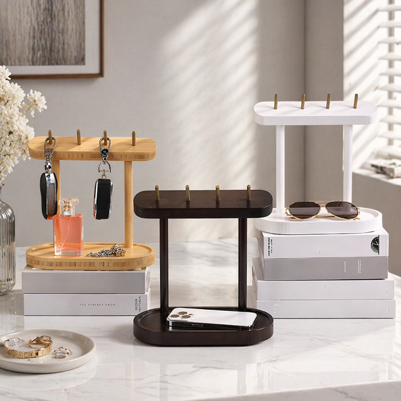 Elegant jewelry organizer with multiple hooks