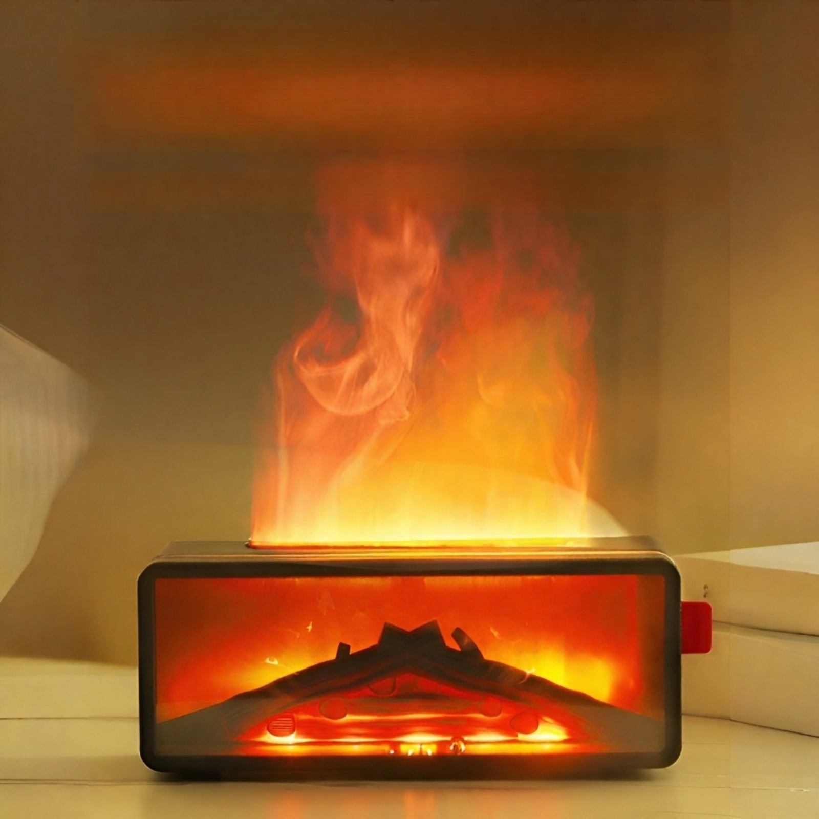 Bunter Kaminflammen-Aromatherapie-Luftbefeuchter, Fernbedienungsversion für Z
