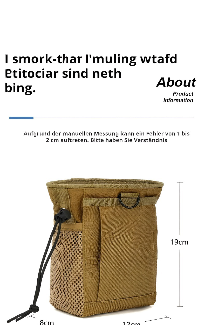 Wasserabweisende Bauchtasche für Camping und Survival