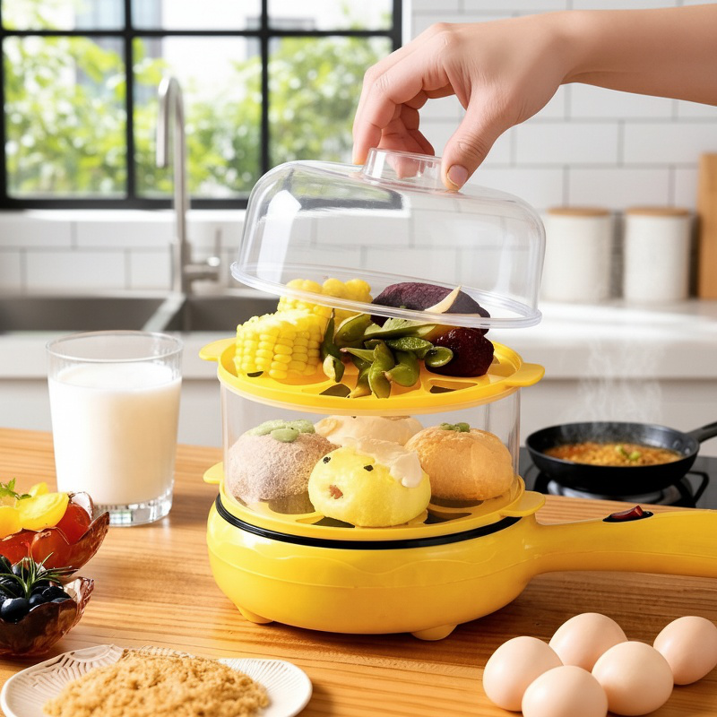Olla multifuncional para hervir y freír alimentos