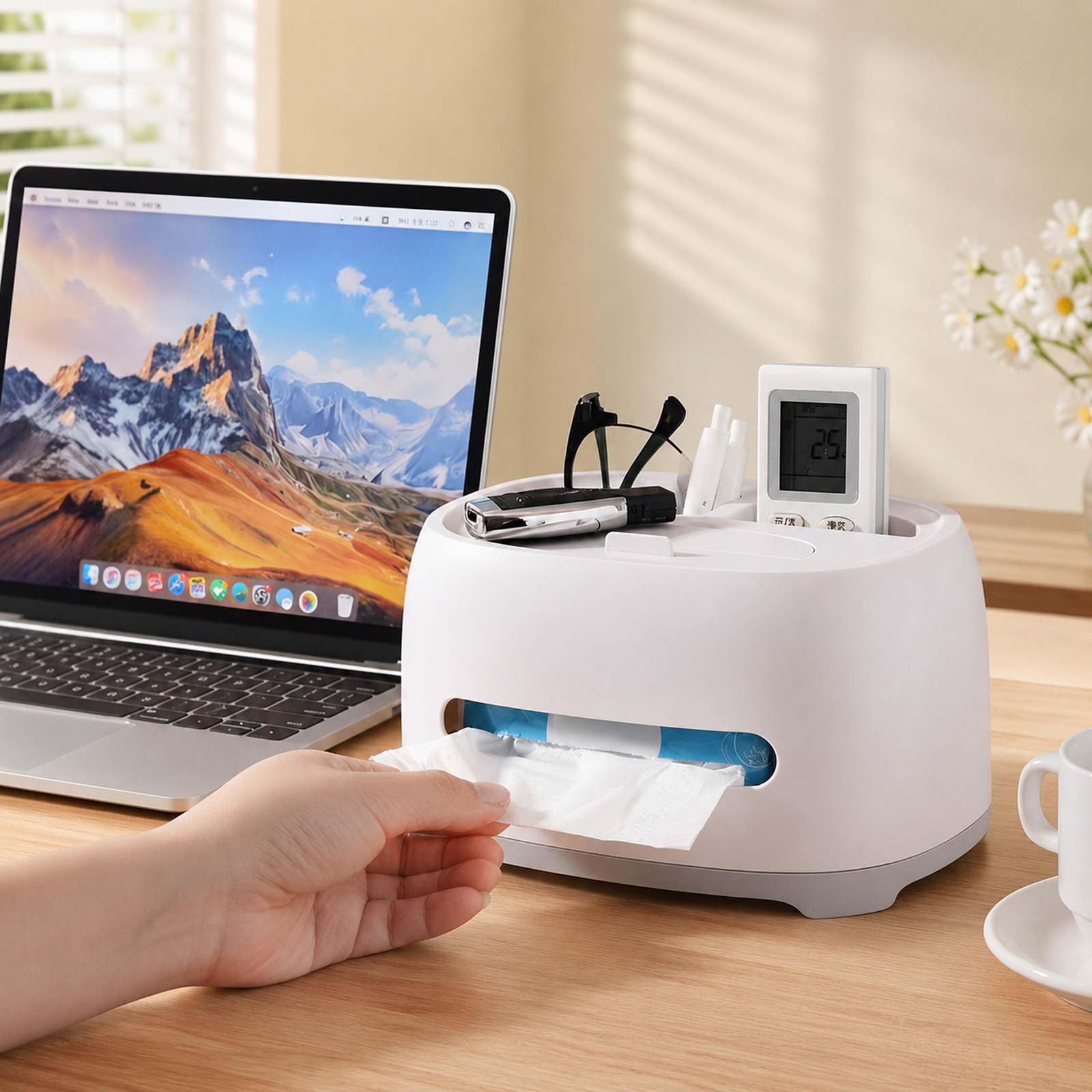 Fashionable Multifunctional Tissue Holder for Home