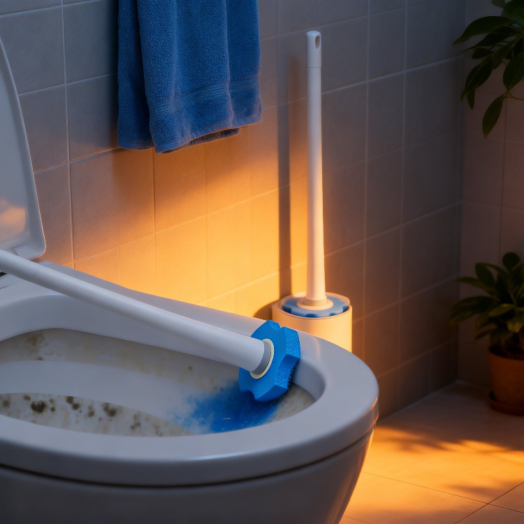 家庭用浴室壁掛け式掃除ブラシ。隅々まで汚れを落とすのに最適。