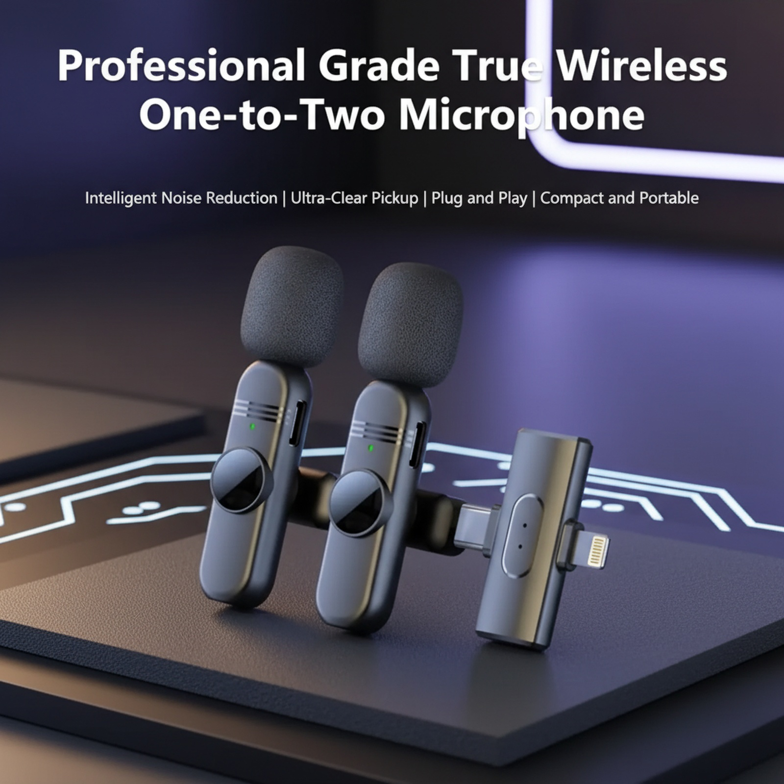 Clip-on microphone used for streaming and recording