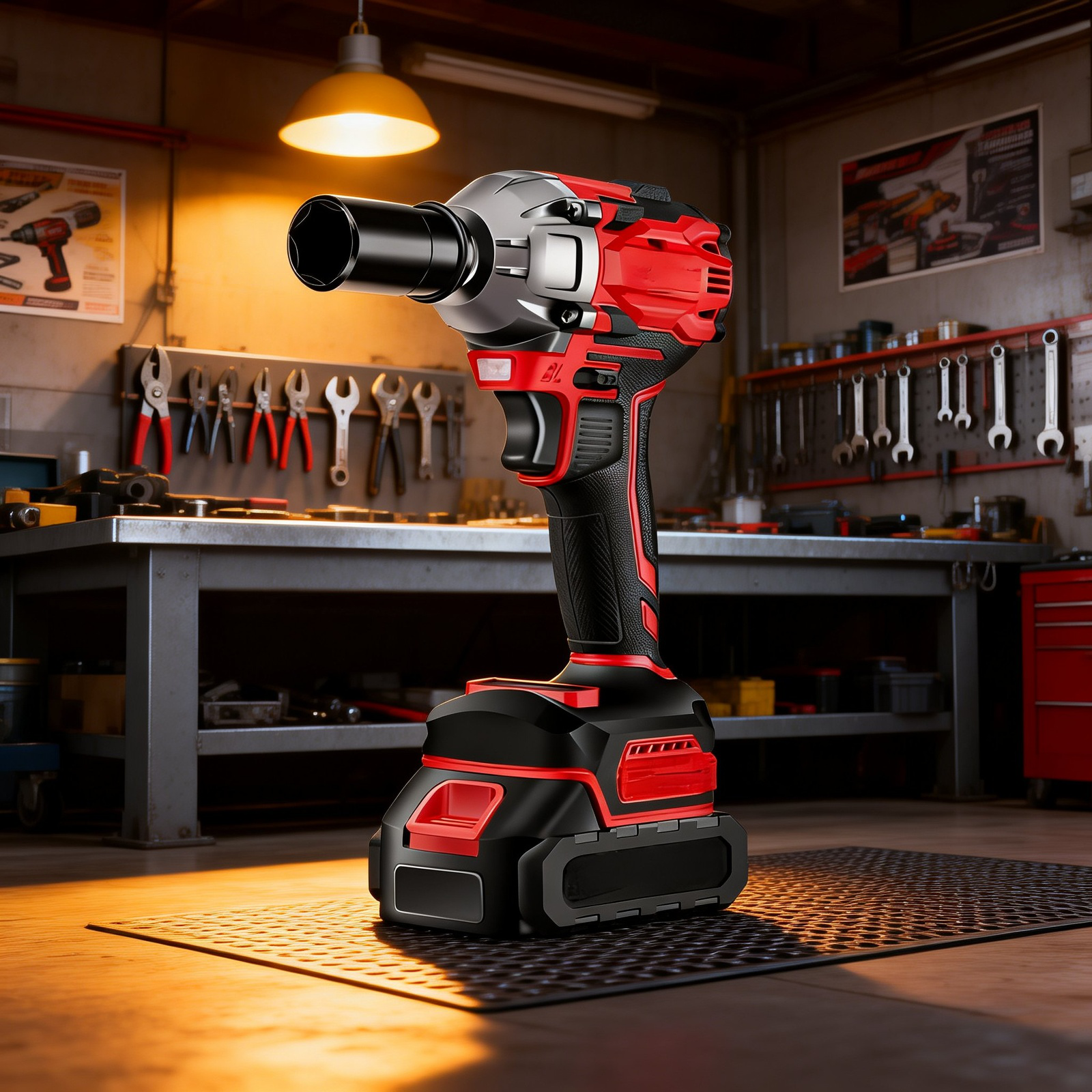 壁面穴あけ専用電動インパクトレンチ 高効率銅芯モーター