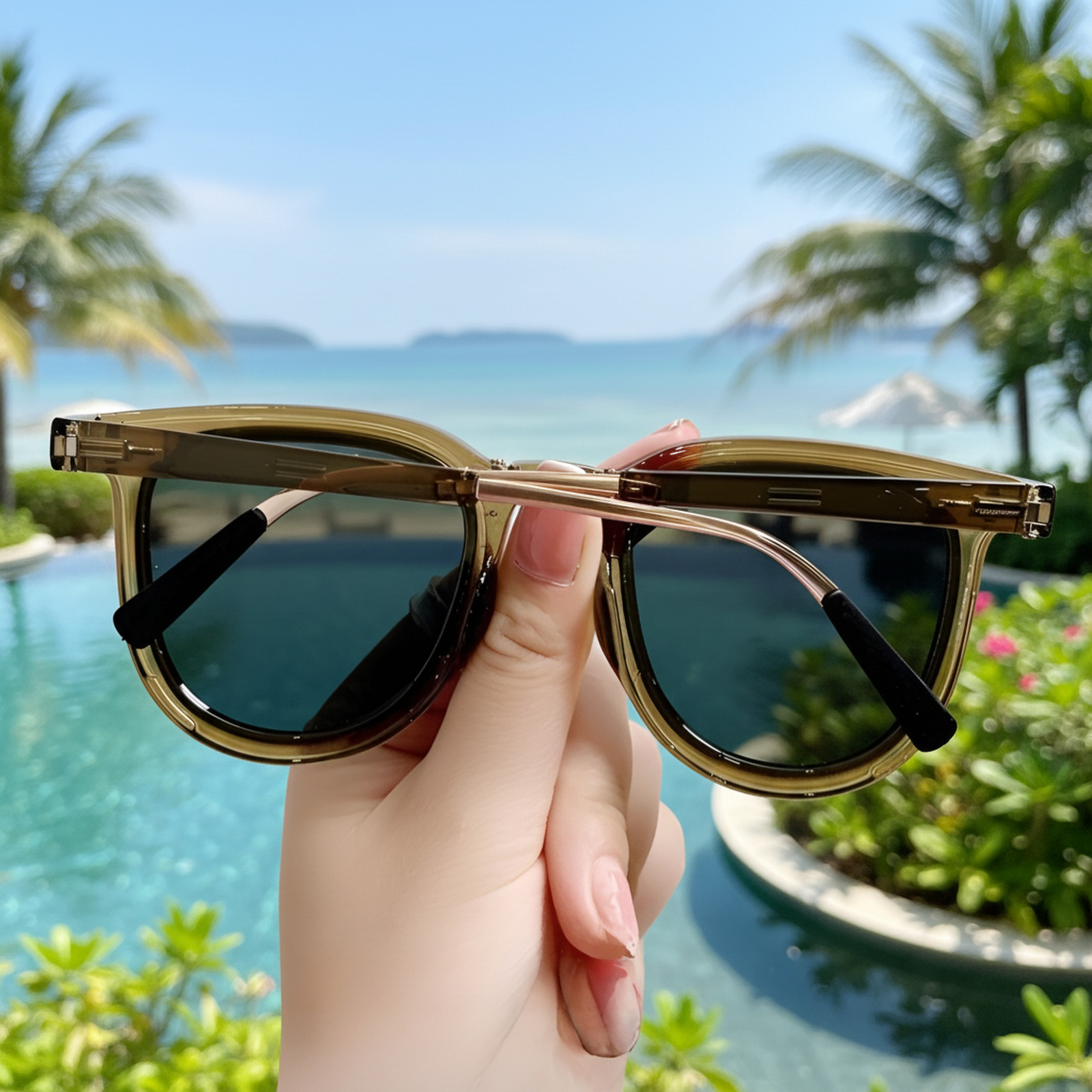 Lunettes de soleil femme pliables ultra-légères nouvelle génération avec protection UV 