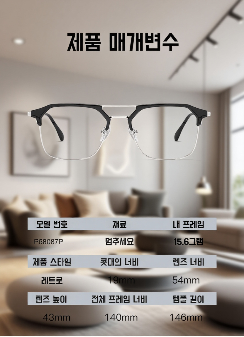 편안한 착용감을 제공하는 안경 다리 디테일