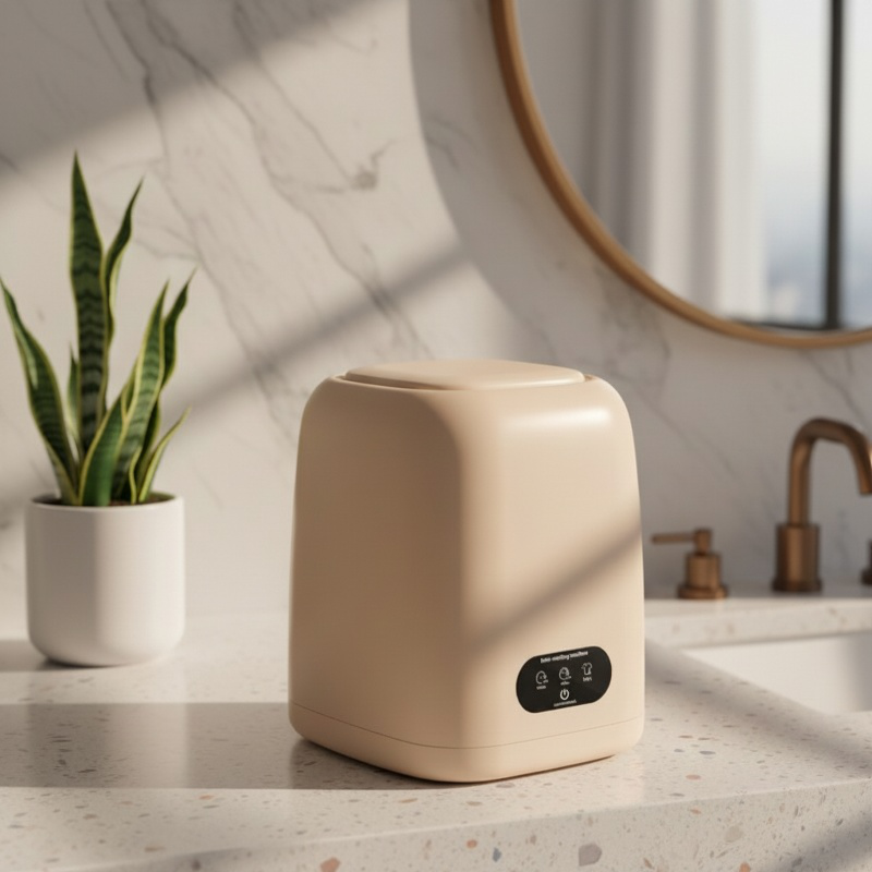 Small household washing machine for delicate laundry