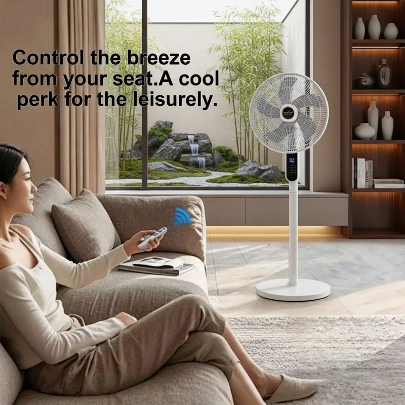 8-Speed Smart Remote Control Home Quiet Powerful Electric Fan