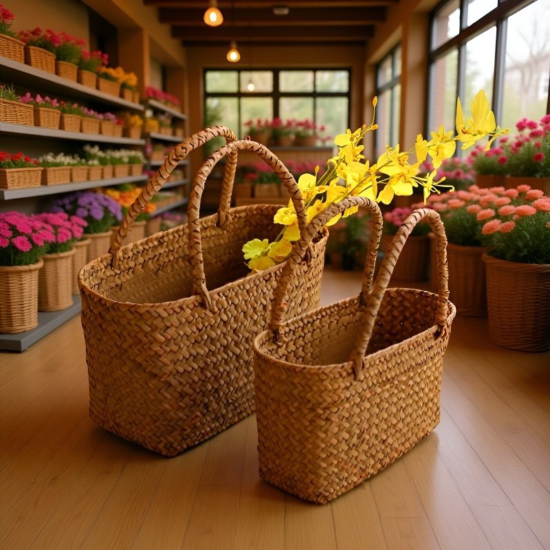 Ručně pletený květinový koš z mořské trávy Zhanjiang