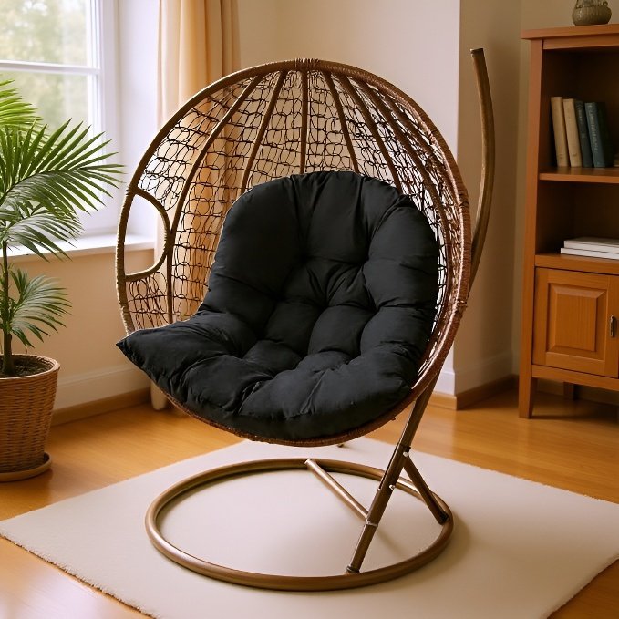 Cojín grueso para silla colgante de interior y exterior, asiento especial para columpio y mecedora