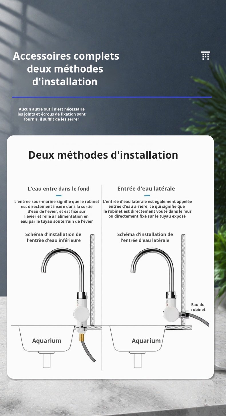 Robinet instantané pour eau du robinet
