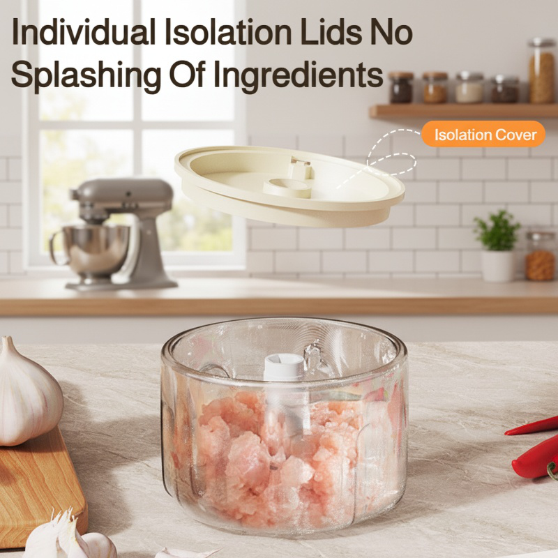 Mini Electric Garlic Chopper and Meat Grinder