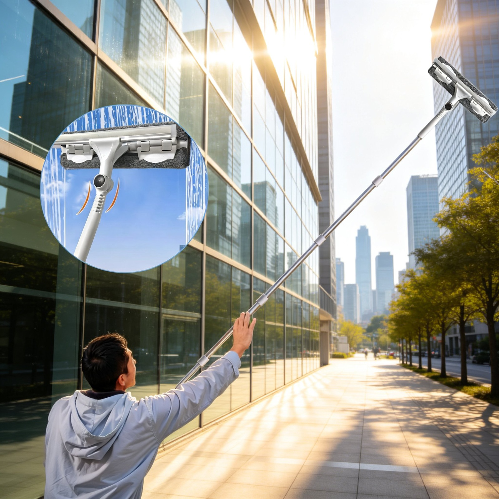 Limpiador de ventanas para uso doméstico