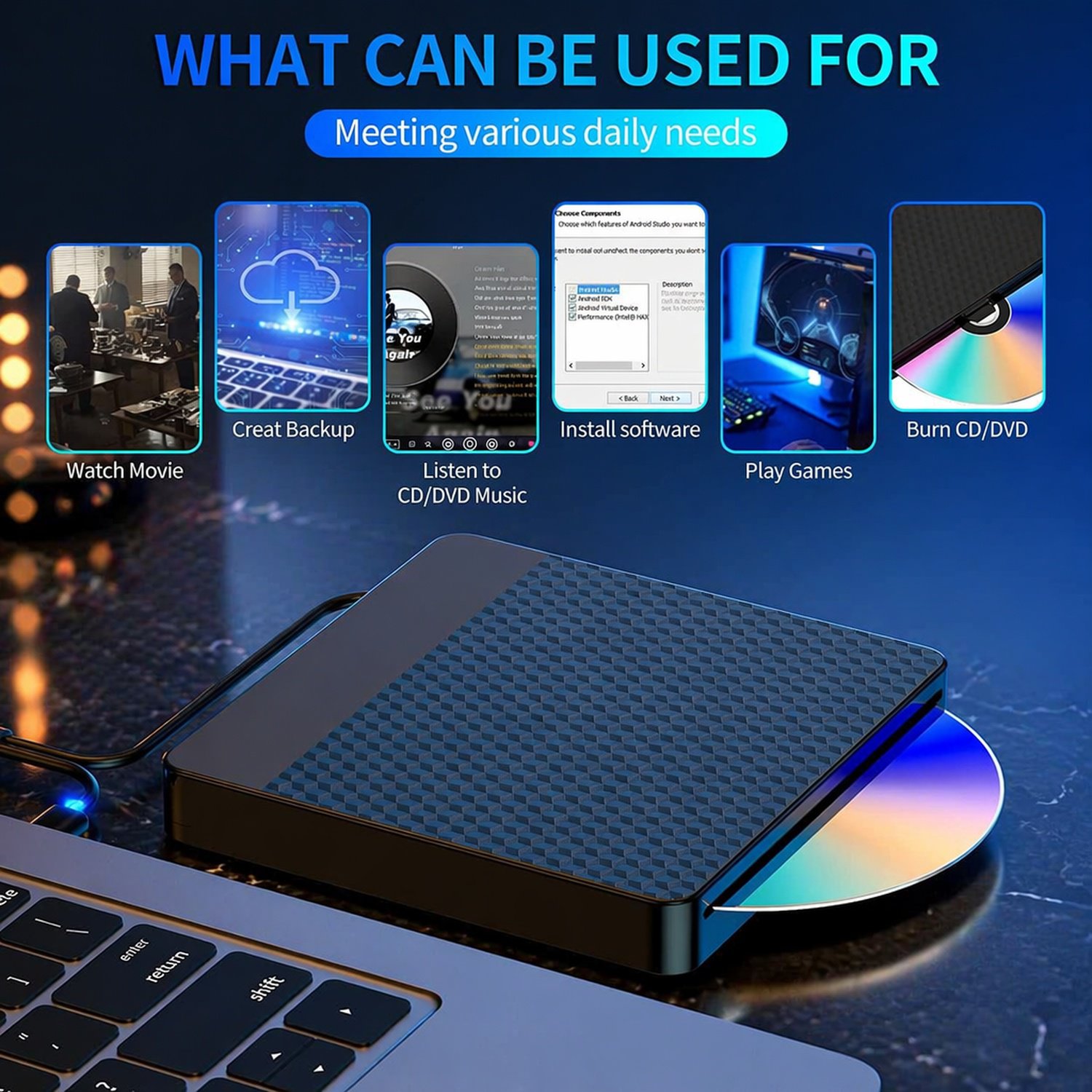 High-speed USB CD burner product image