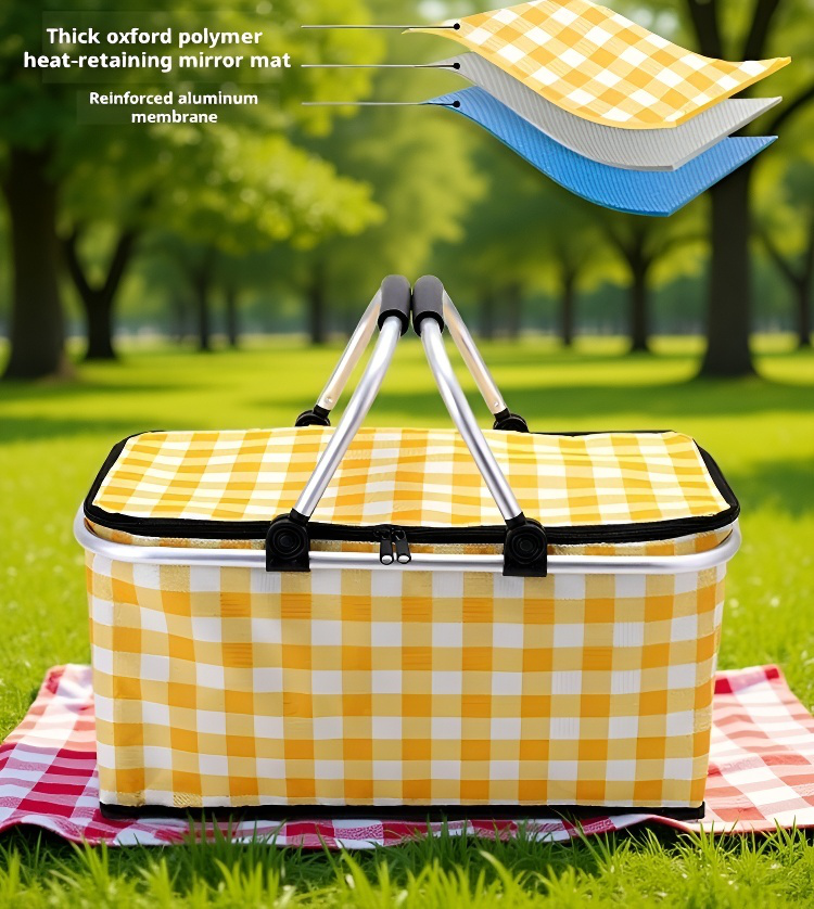 Modern design folding picnic basket for stylish picnics