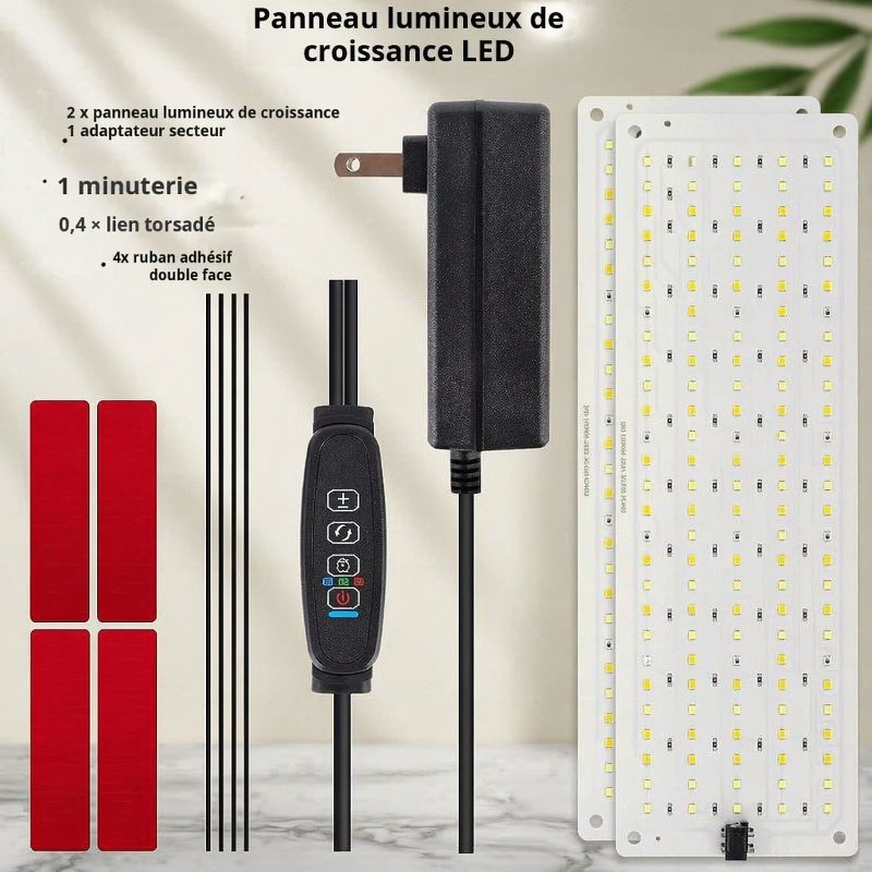 Panneau LED de croissance pour plantes, adapté aux semis de fleurs et légumes