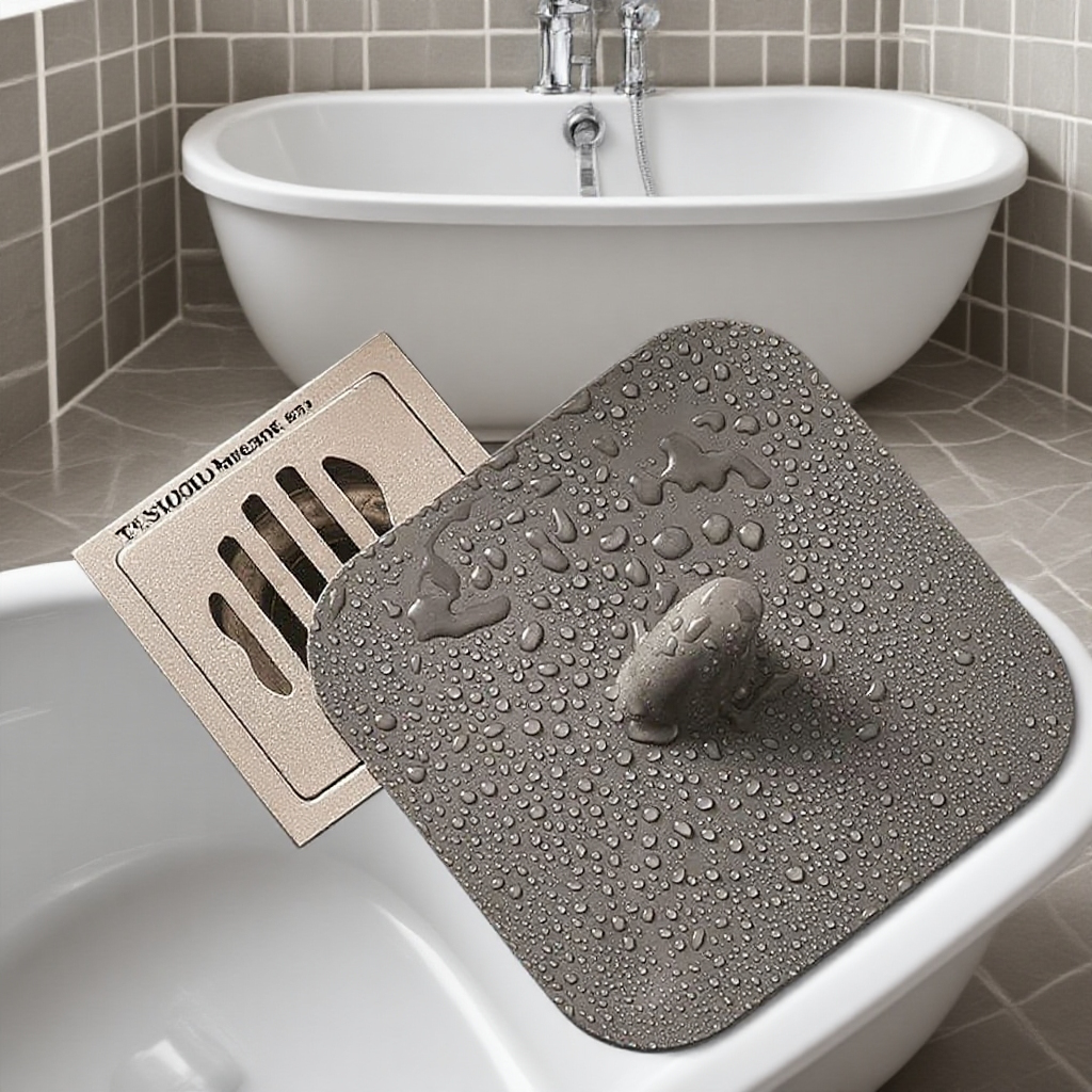 Koupelnová silikonová těsnící vložka, ochrana proti zápachu a zpětnému toku