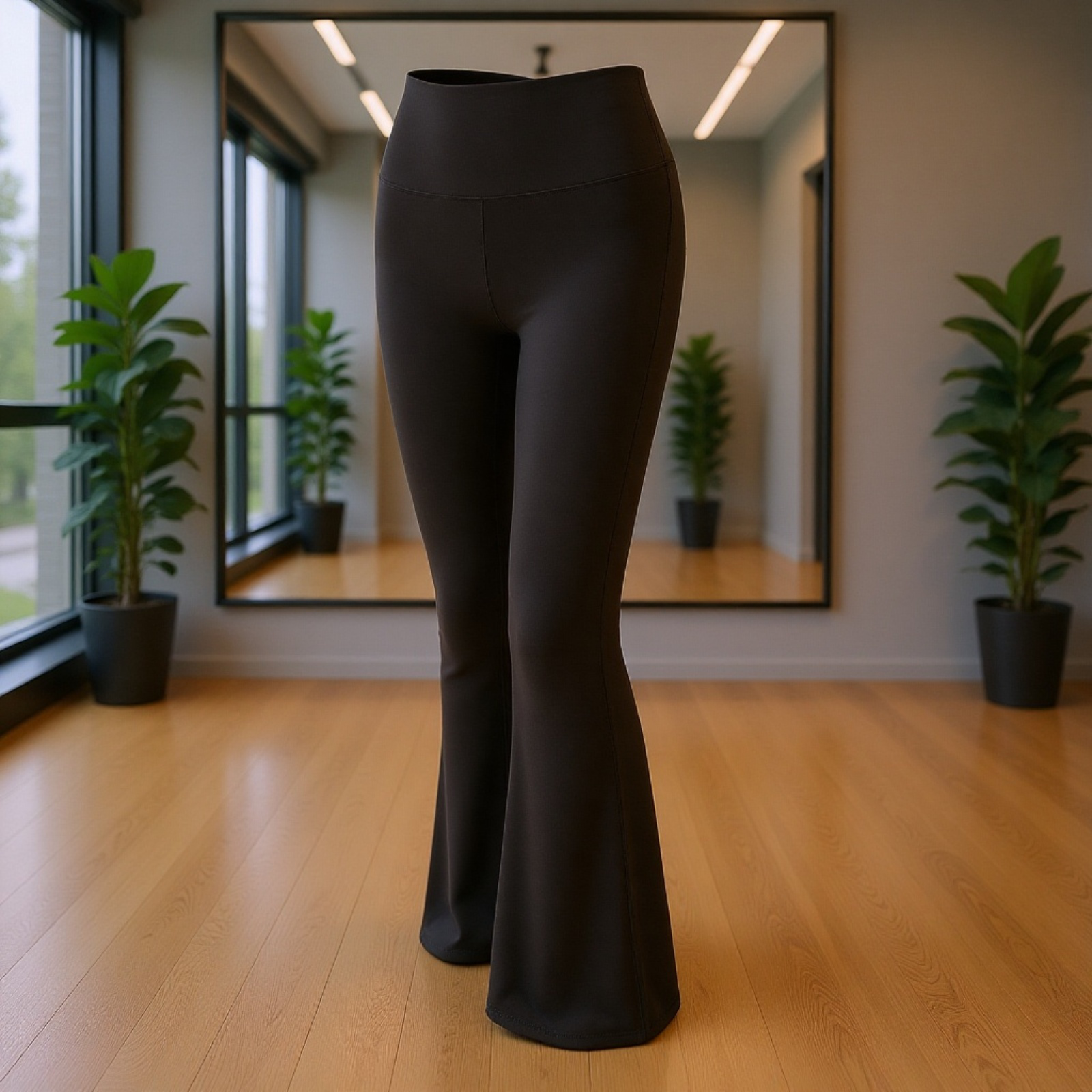 レディースハイウエストフレアヨガパンツ