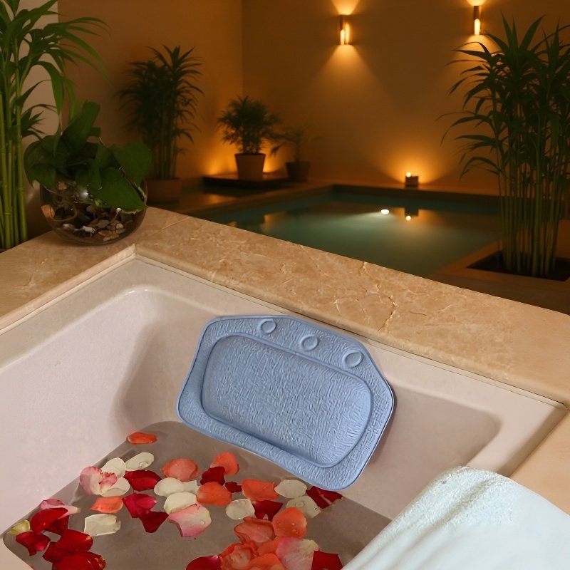 Almohada de esponja para bañera, almohada de baño para hotel, cojín para bañera