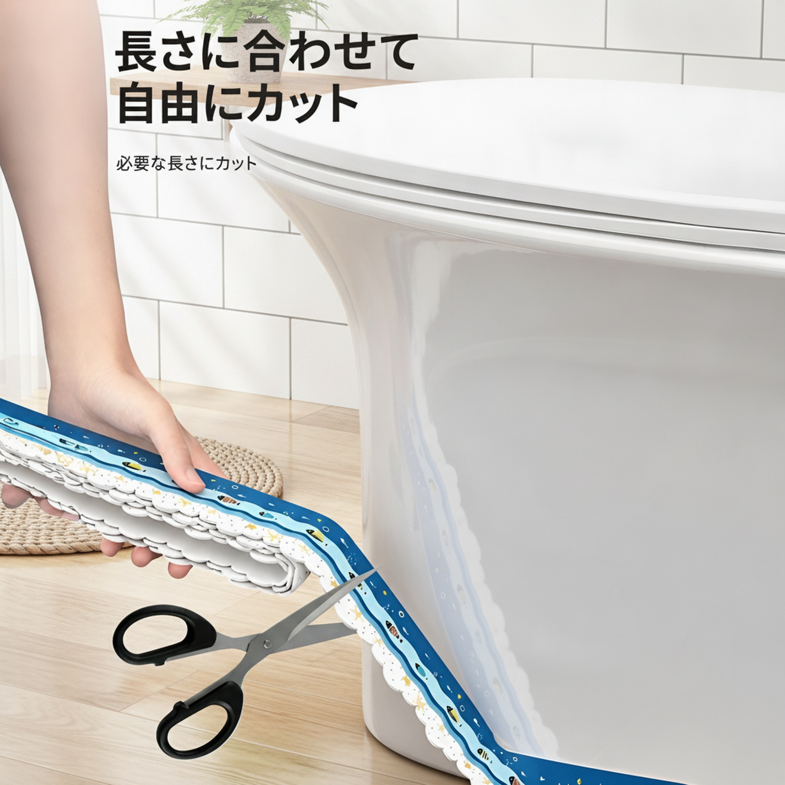 トイレ縁防水テープ 防カビ目地シール