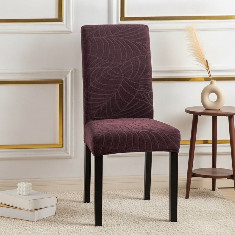 Large leaves Office chair cover Stool Protector Stretch Onepiece Jacquard Waterproof and durable Sof