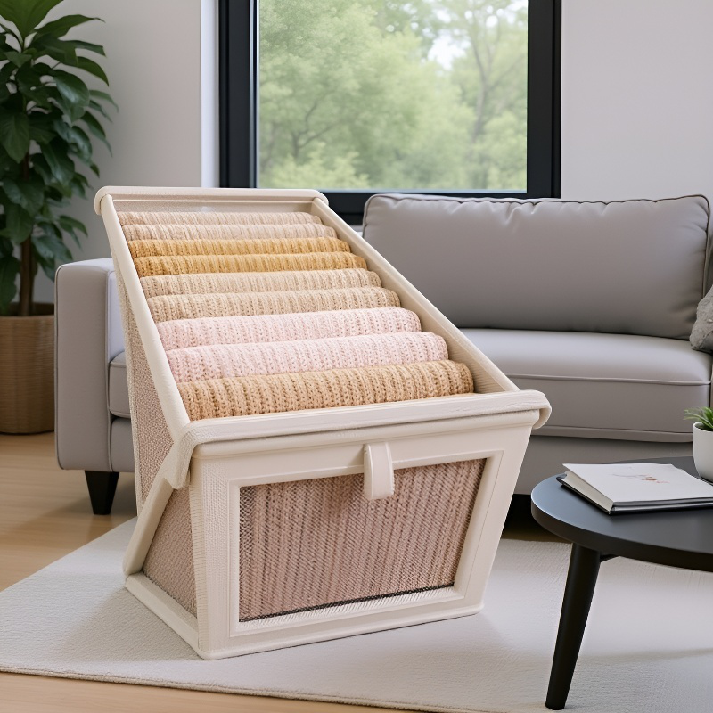 가정용 라지 수납함 접이식 분리 수납 정리함 뚜껑 달린 방진 의류 수납함 옥스포드 베란다 수납함