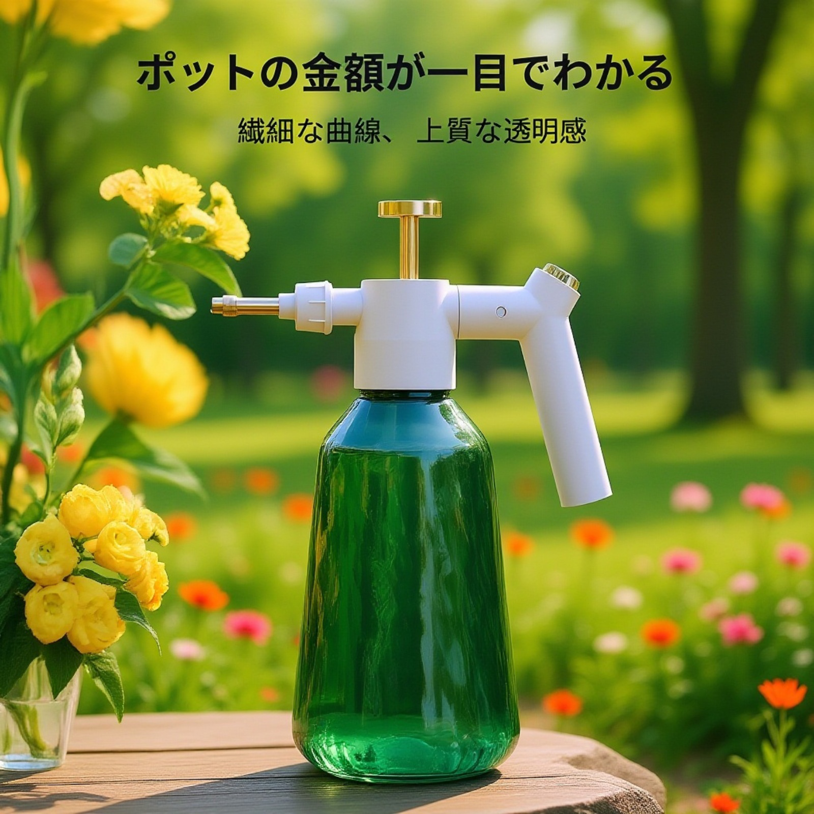 清掃に使用する圧力式消毒スプレー