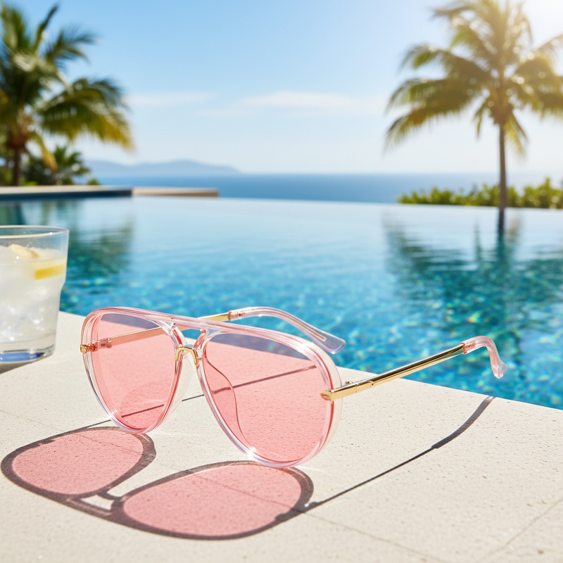 Stylish and versatile trendy oversized aviator sunglasses, new style.