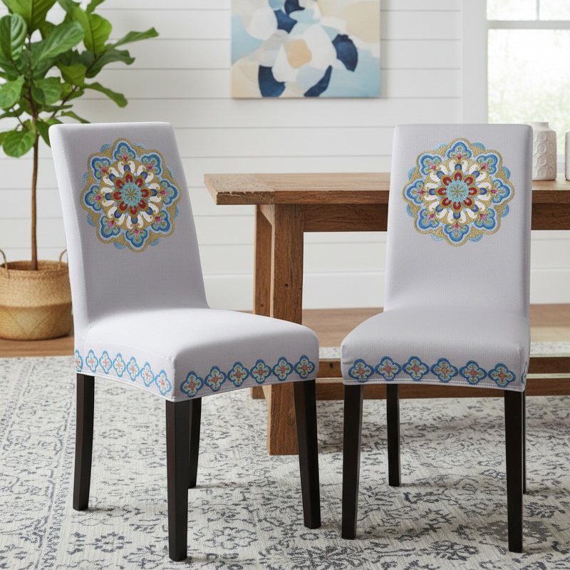 High space utilization dining chair cover Dining chair table cover Four seasons artistic flavor serv