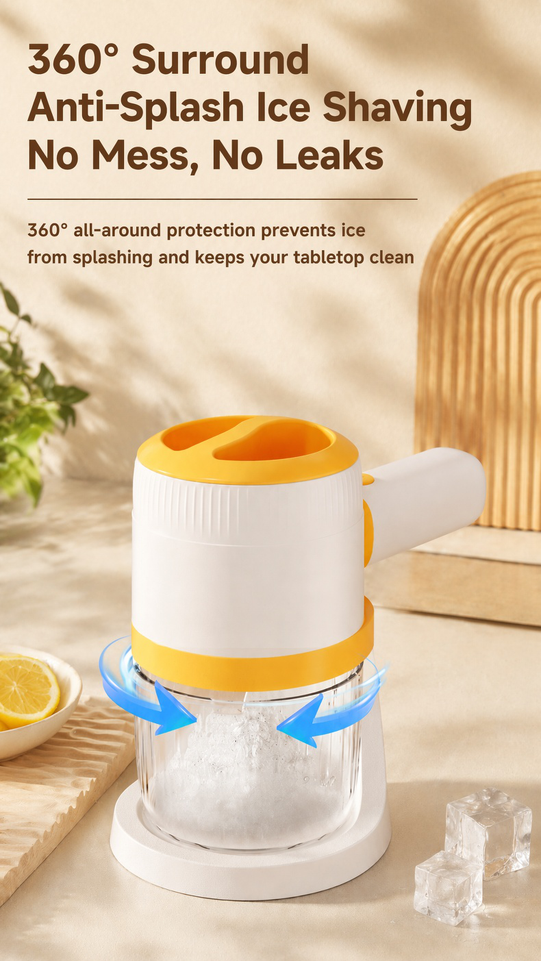 Compact Ice Shaver Machine for Home Kitchen