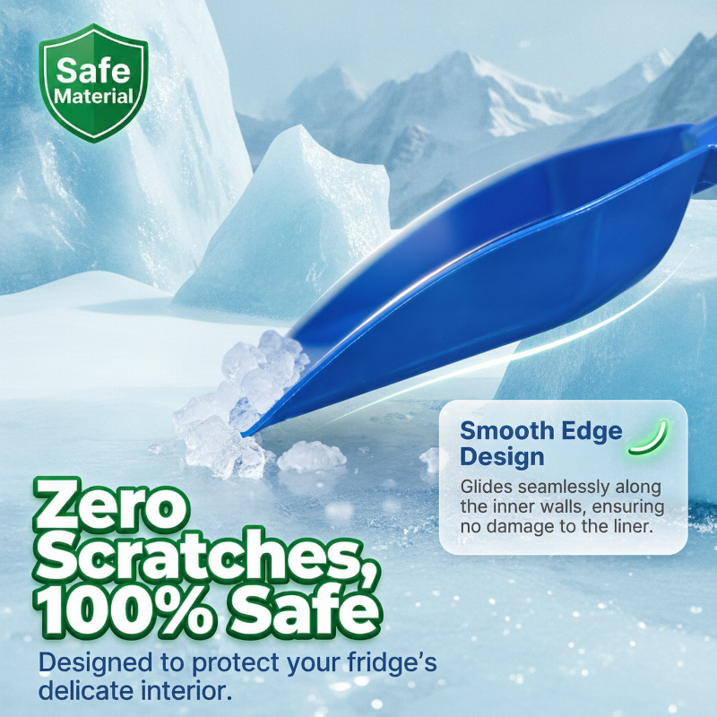 Refrigerator defrosting scraper ice remover is used for defrosting refrigerators and removing grease