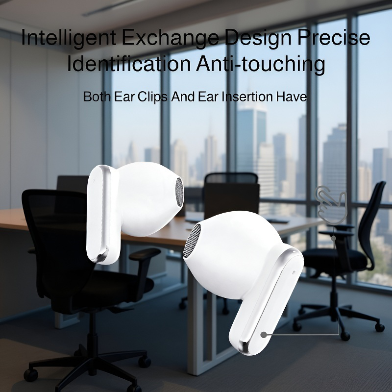 Two Pairs Half In-Ear Couple Bluetooth Ear Clip Headphones, Dual-Use, Ultra-Long Battery