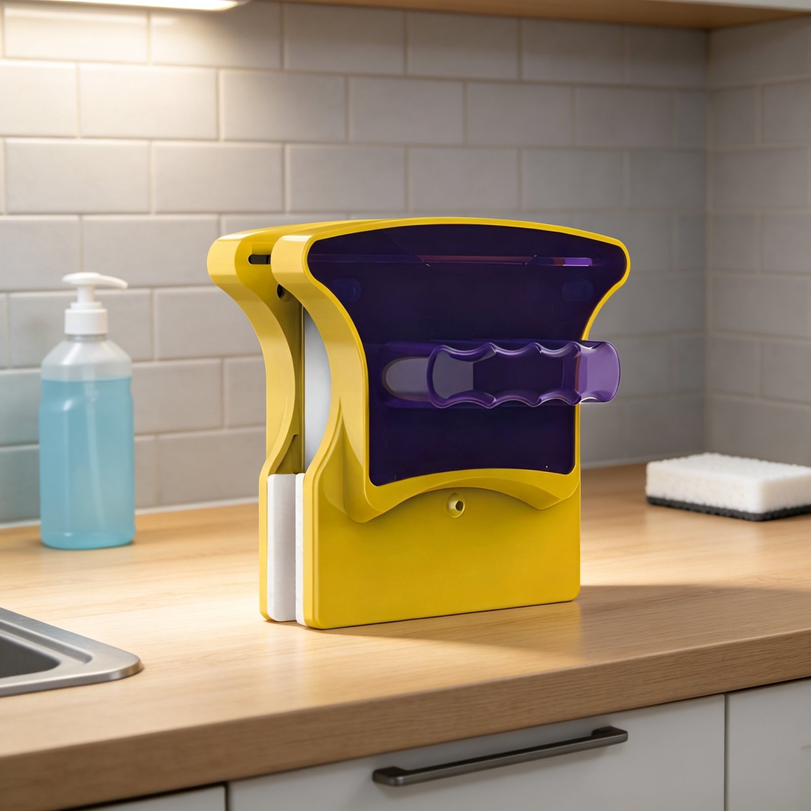 Limpiador de ventanas de doble cara con imán fuerte