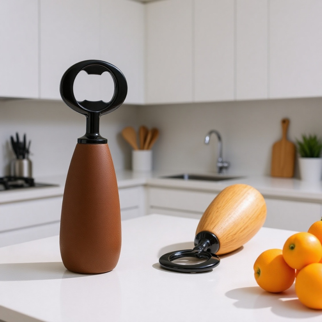 無垢材ビール瓶オープナー ドライバーペンダント ソーダボトルオープナー 木製ハンドル ビール瓶オープナー シンプル