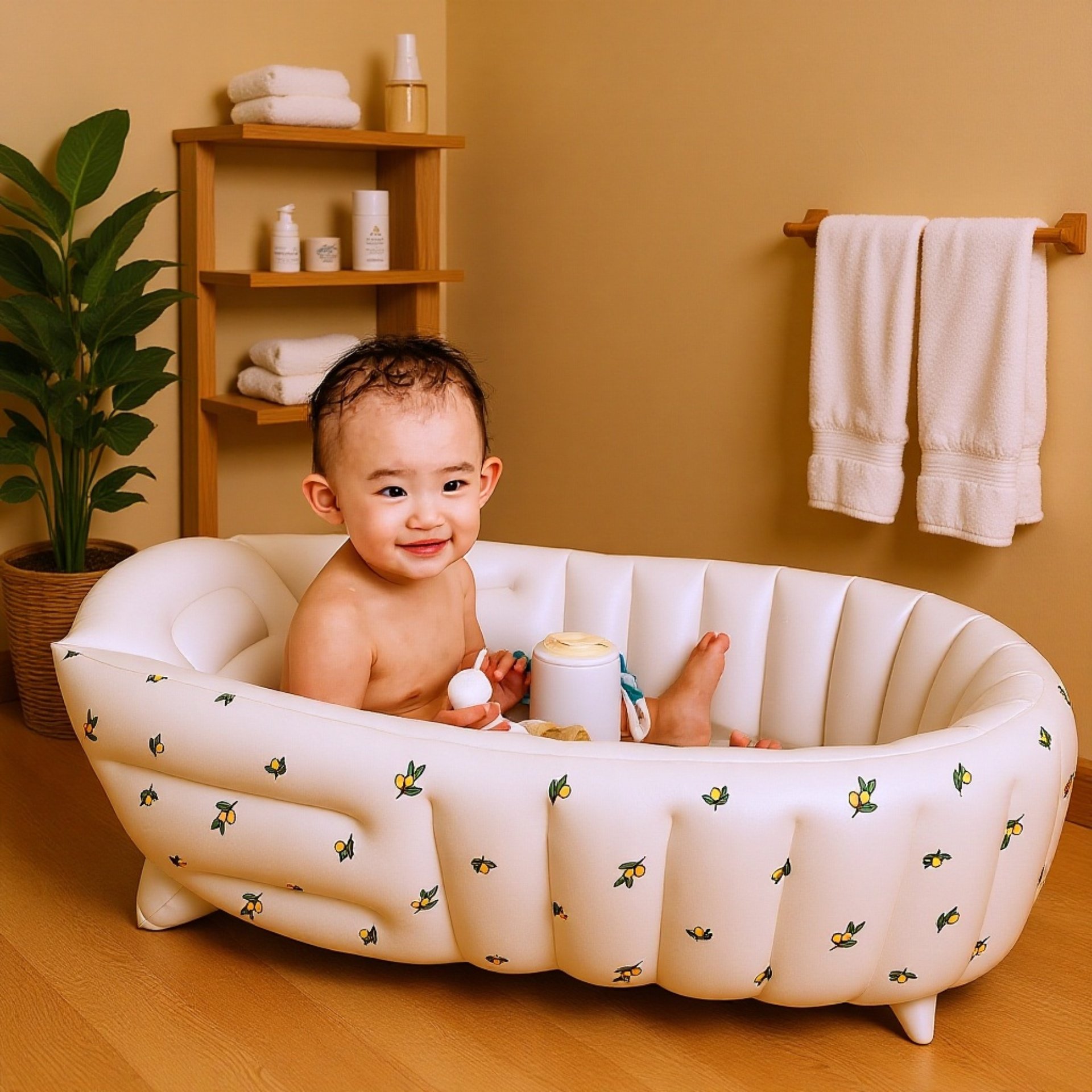 Bañera portátil para bebé, baño para recién nacido, piscina inflable plegable para niños