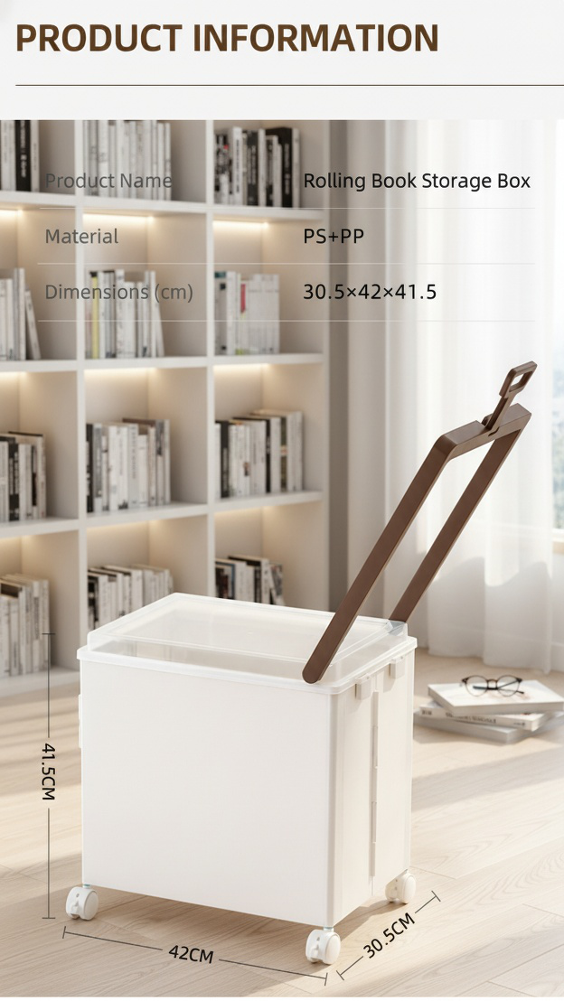Organizational cart with removable lid