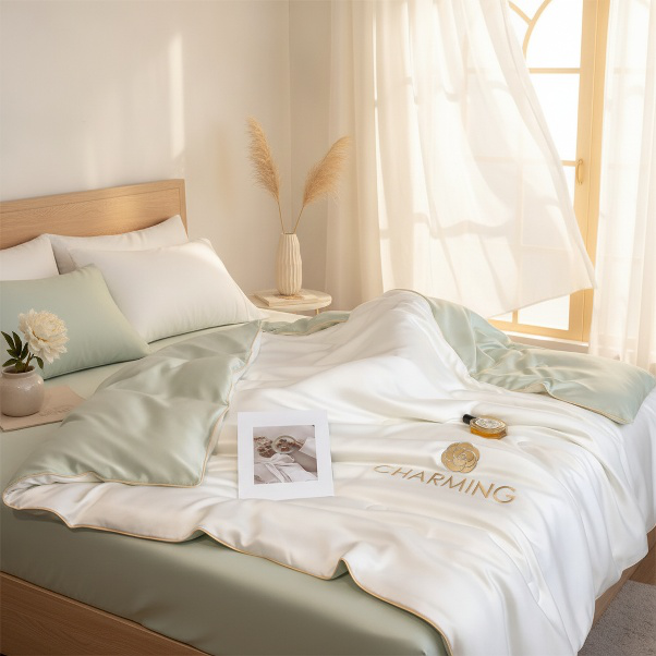 Summer Silk Embroidered Air Conditioner Quilt