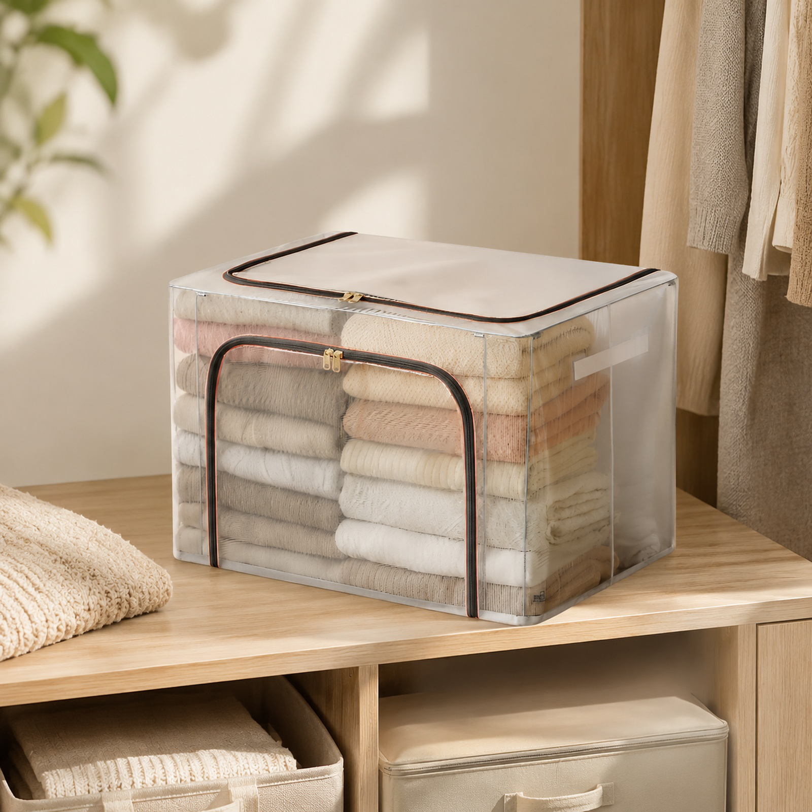 Flip-top foldable storage box for easy access and convenience