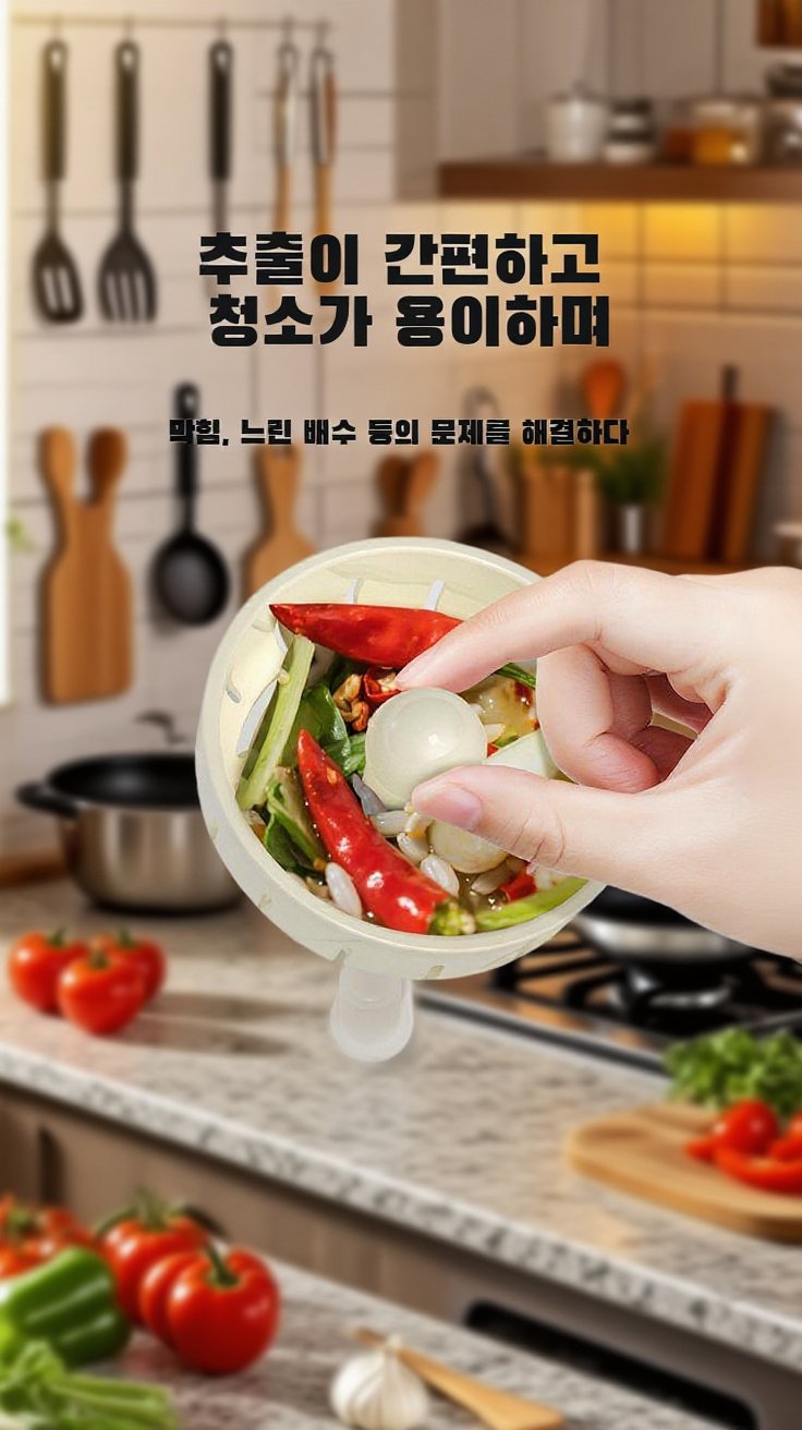 싱크대 막힘 방지 필터 디테일 사진