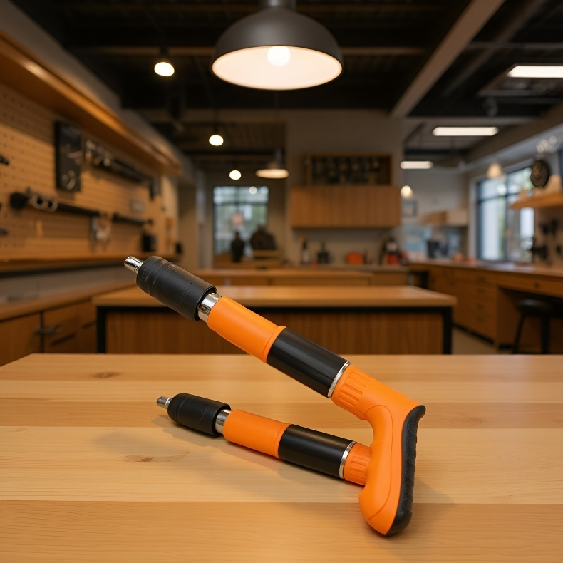 Kompakte Nagelpistole für einfache Lagerung